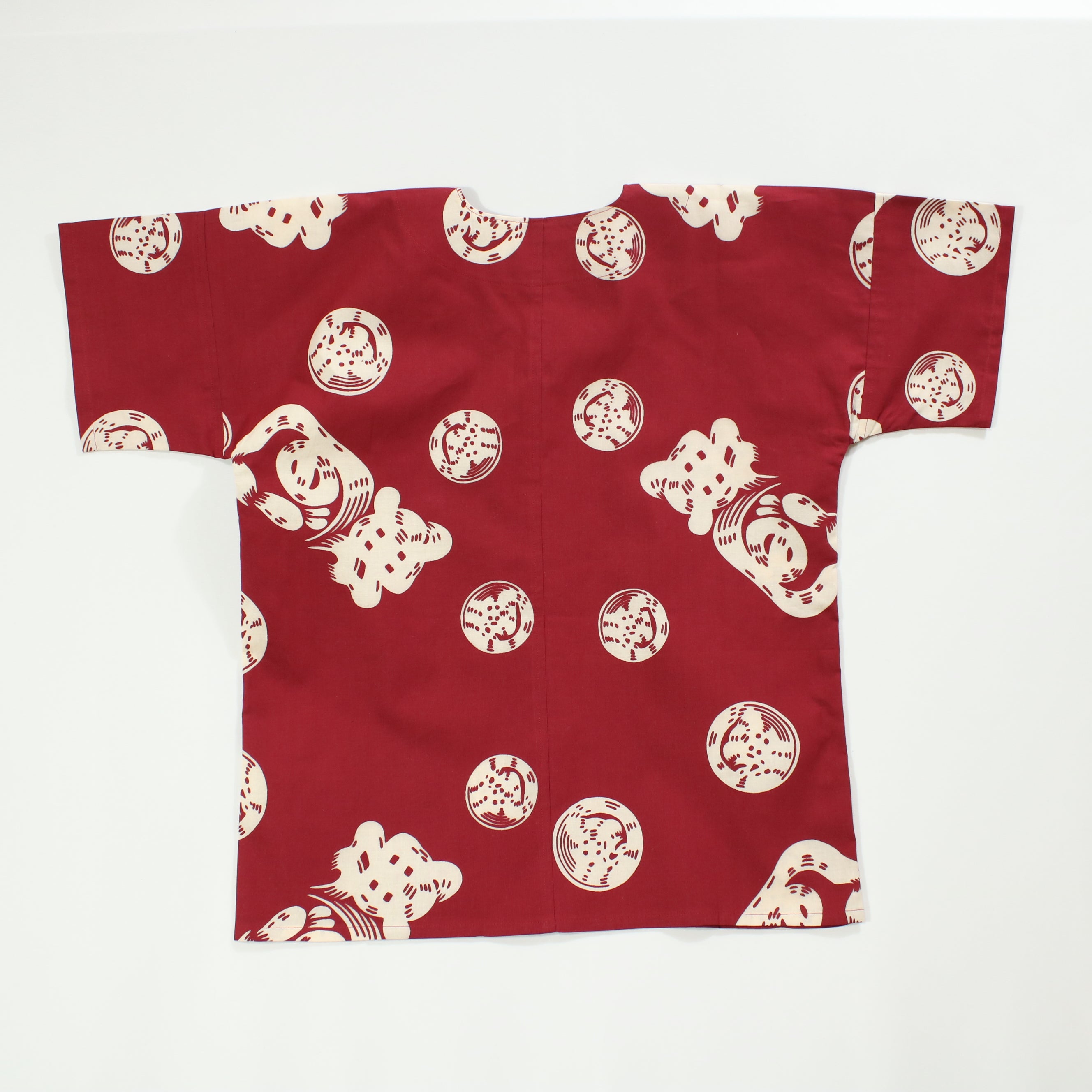 【魚河岸(エンジ地)】魚河岸シャツ／半袖