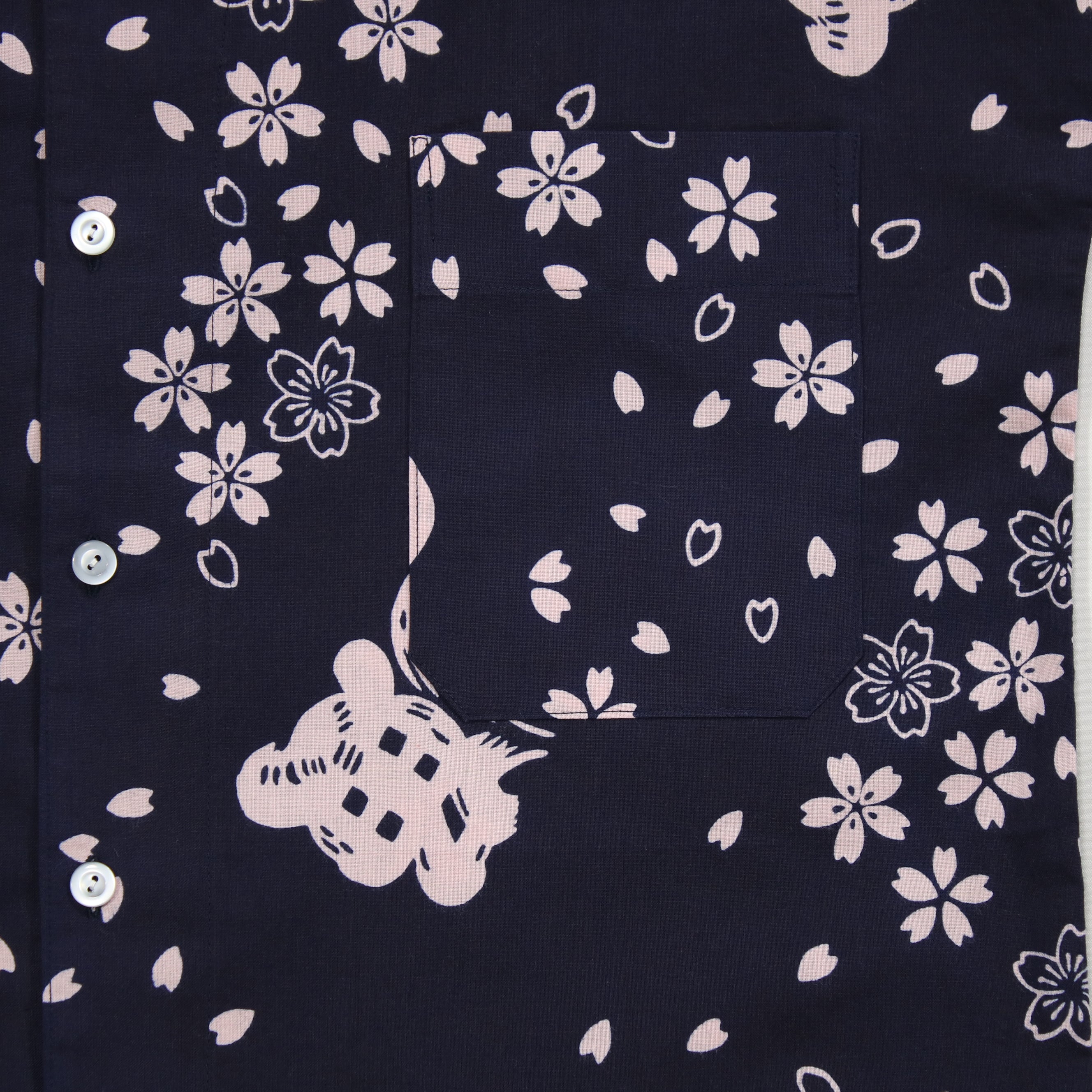 【桜吹雪】魚河岸シャツ／七分袖