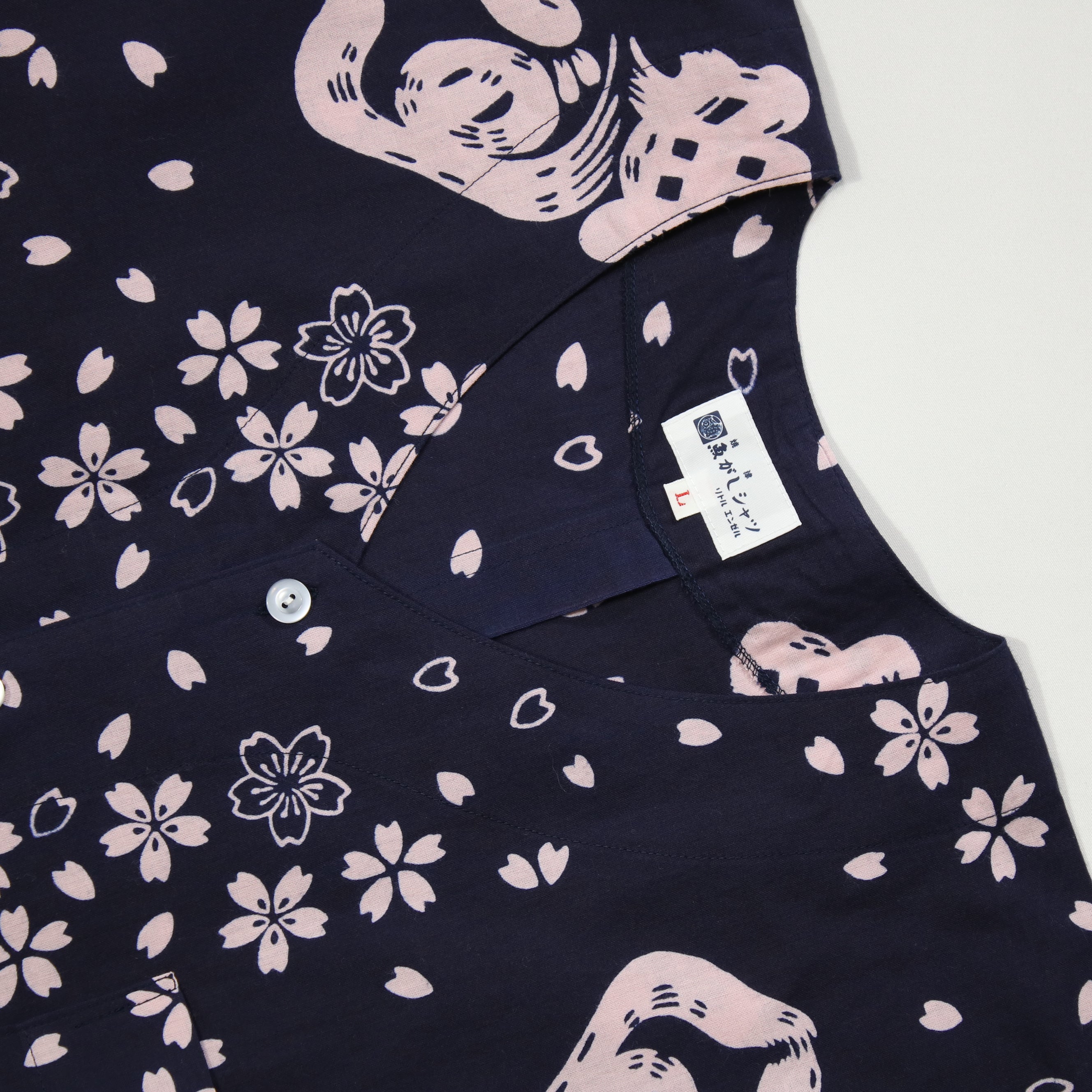 【桜吹雪】魚河岸シャツ／七分袖
