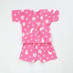 【うさぎに桜】焼津シャツ／上下セット(キッズ)