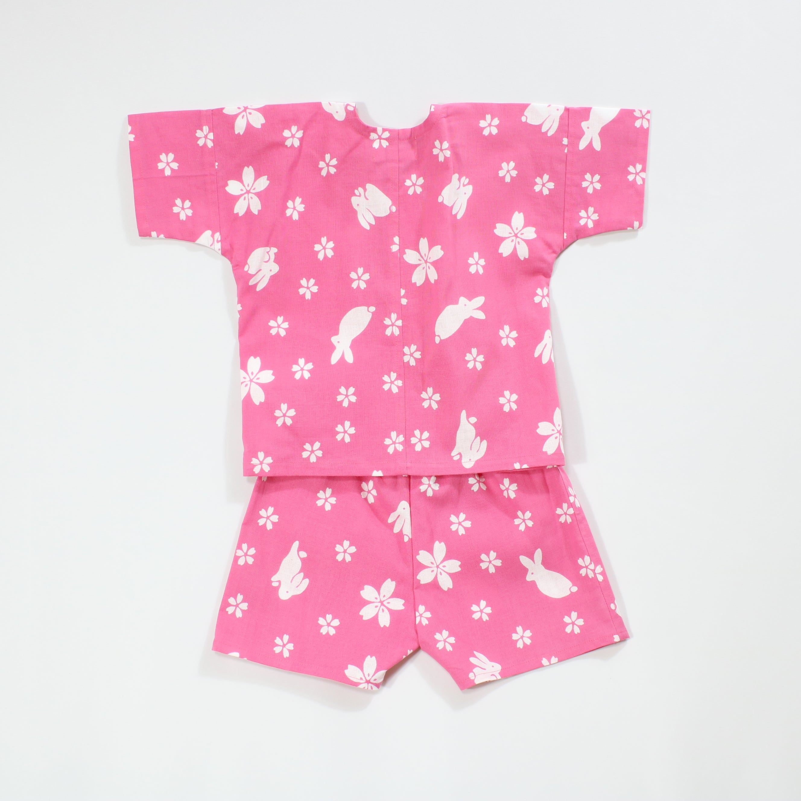【うさぎに桜】焼津シャツ／上下セット(キッズ)