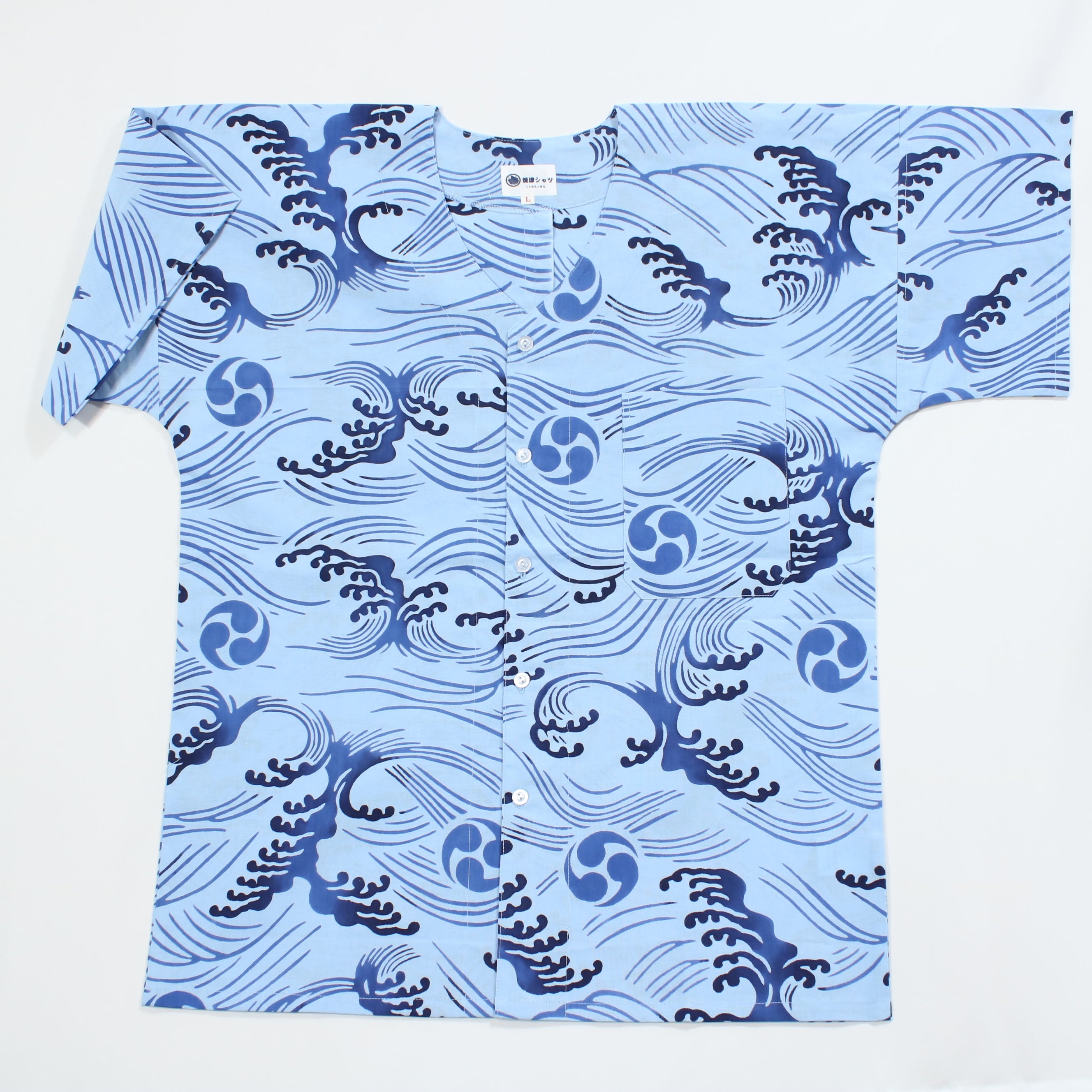 【波に巴】焼津シャツ／半袖