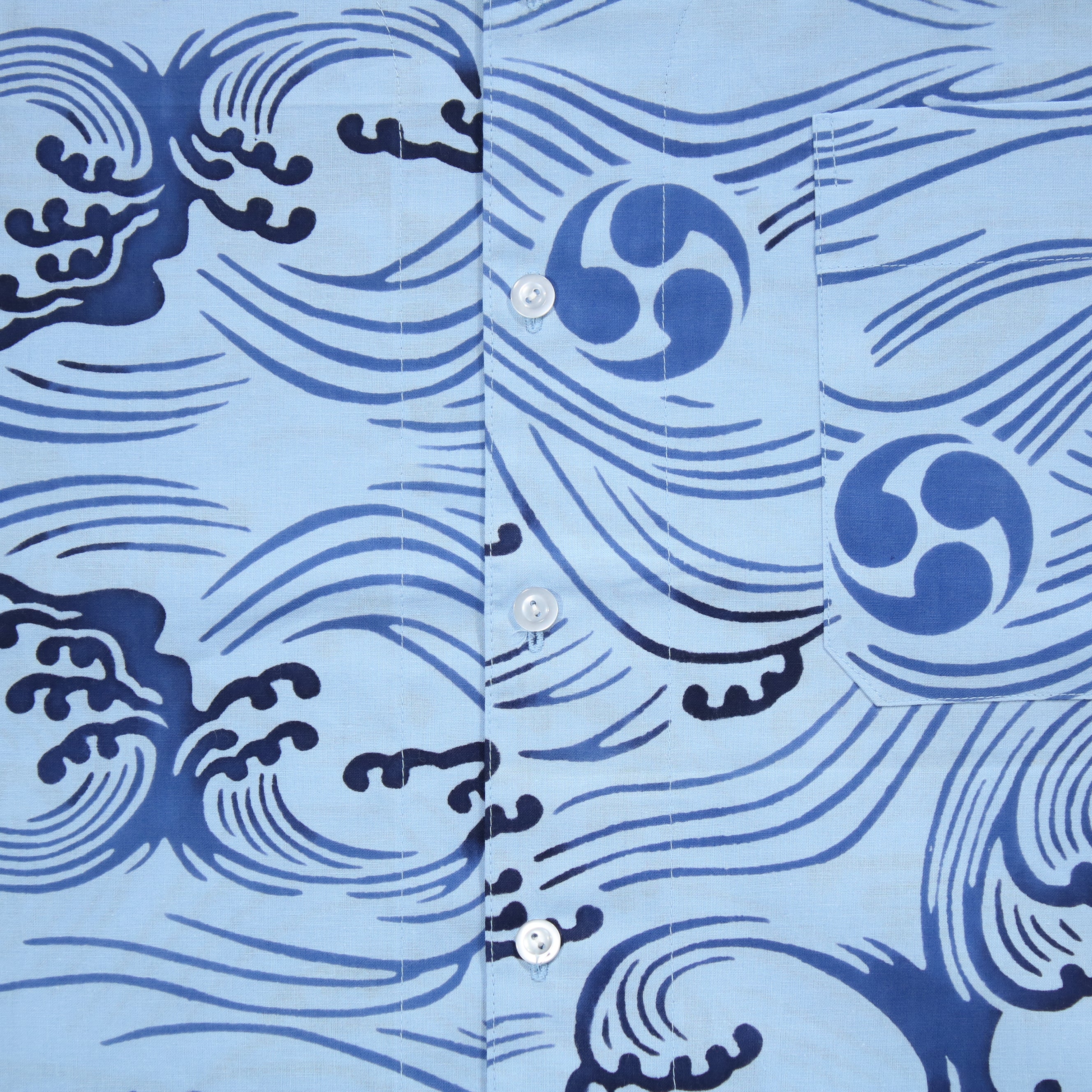 【波に巴】焼津シャツ／半袖