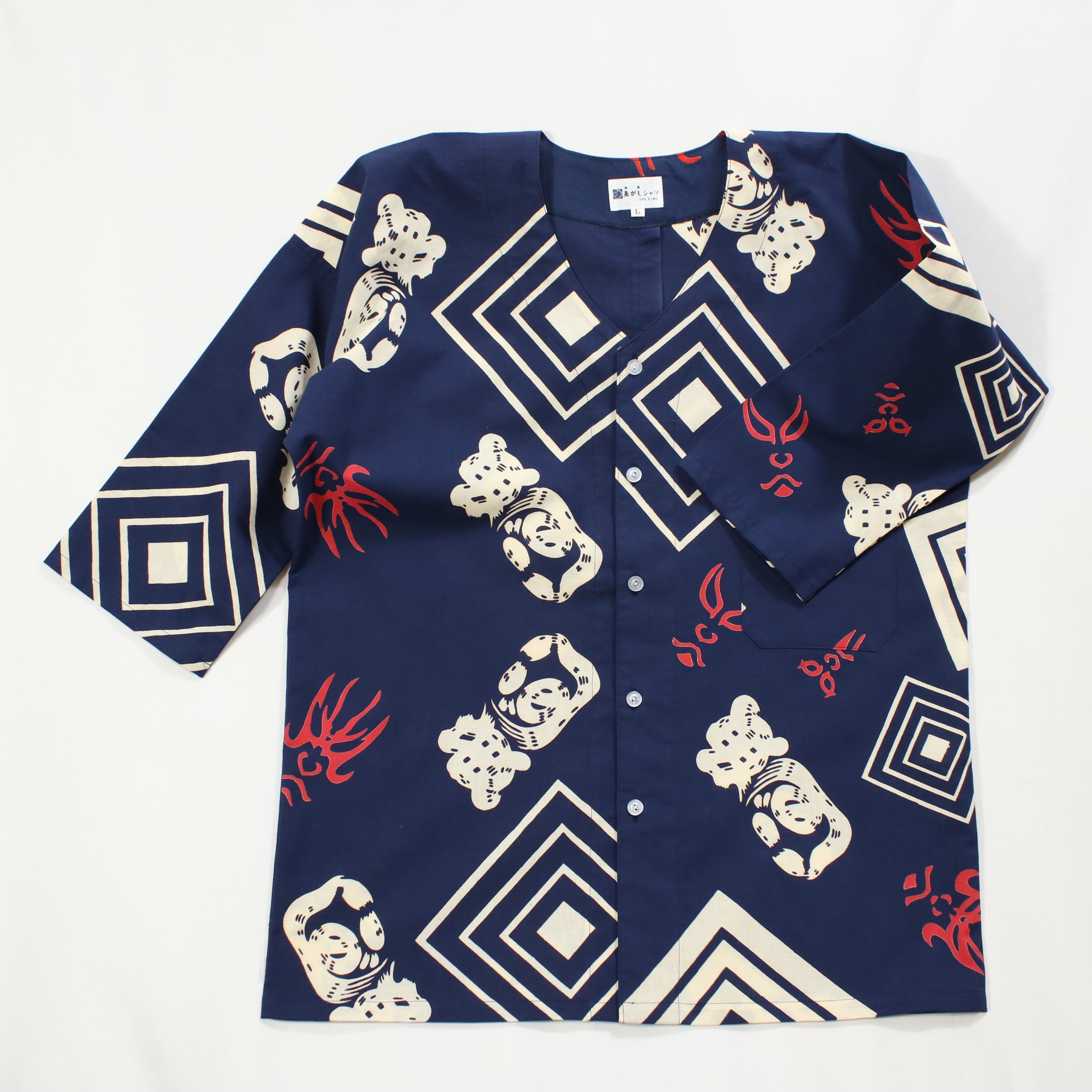 【隈どり】魚河岸シャツ／七分袖