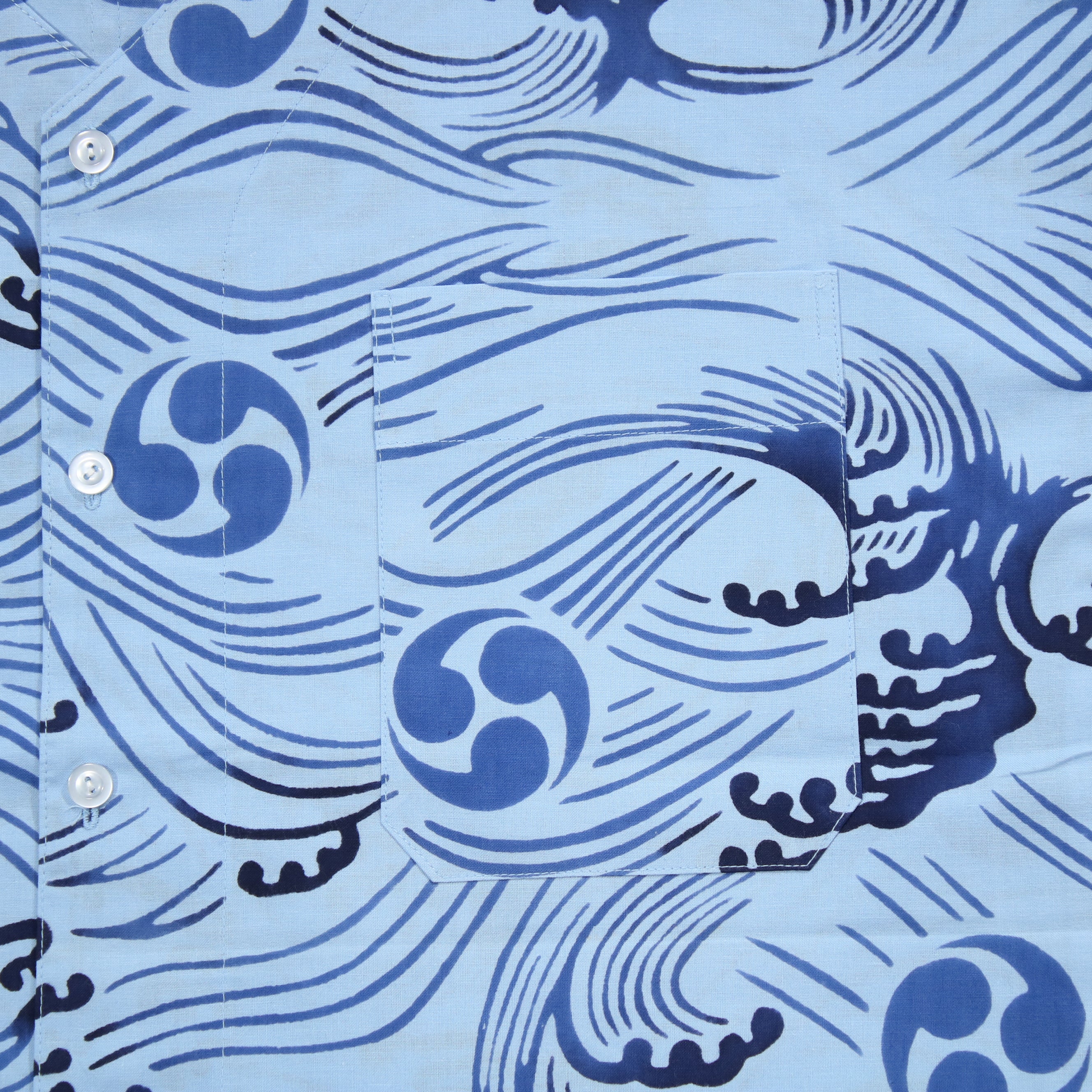 【波に巴】焼津シャツ／半袖