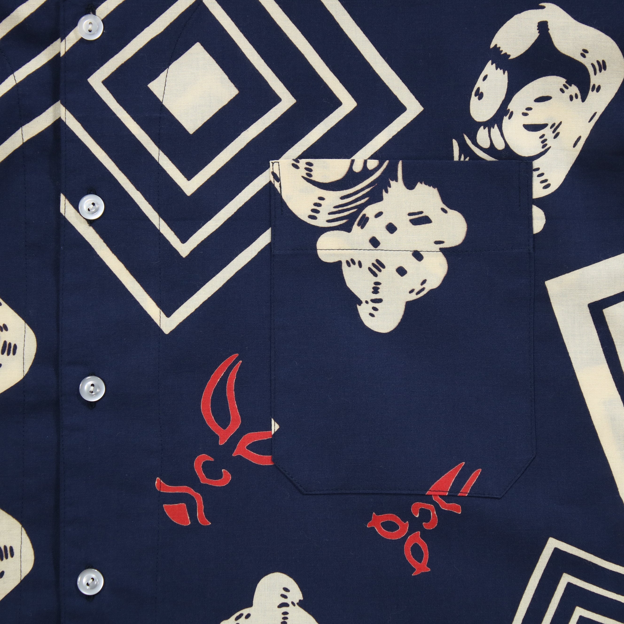 【隈どり】魚河岸シャツ／七分袖