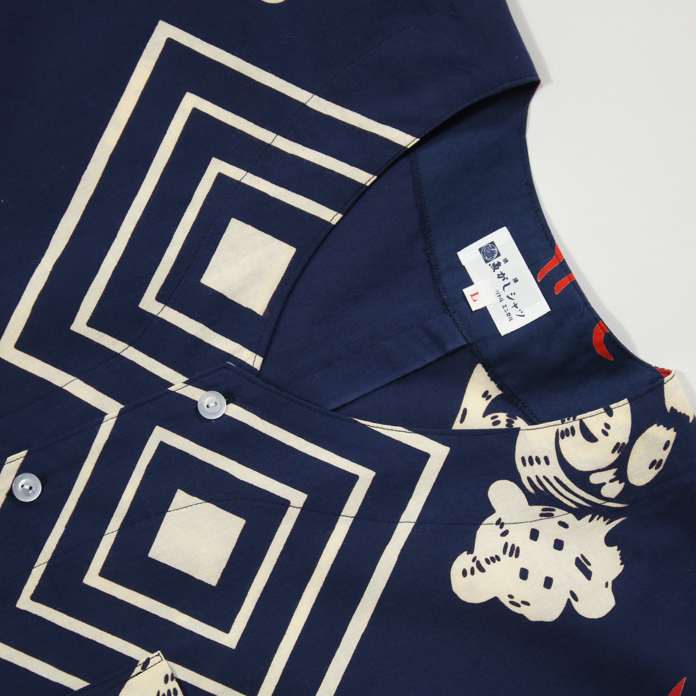 【隈どり】魚河岸シャツ／七分袖