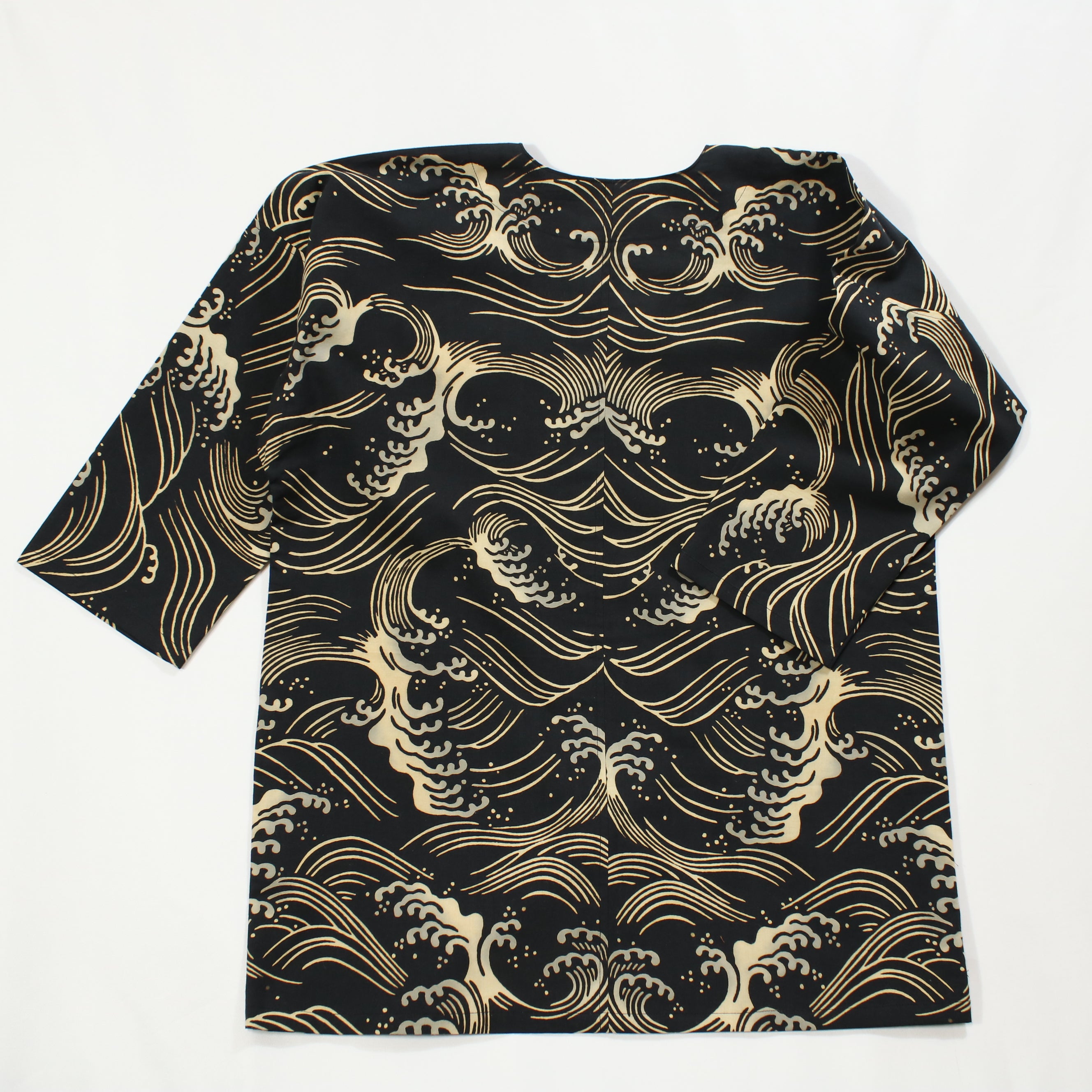 【黒波】魚河岸シャツ／七分袖