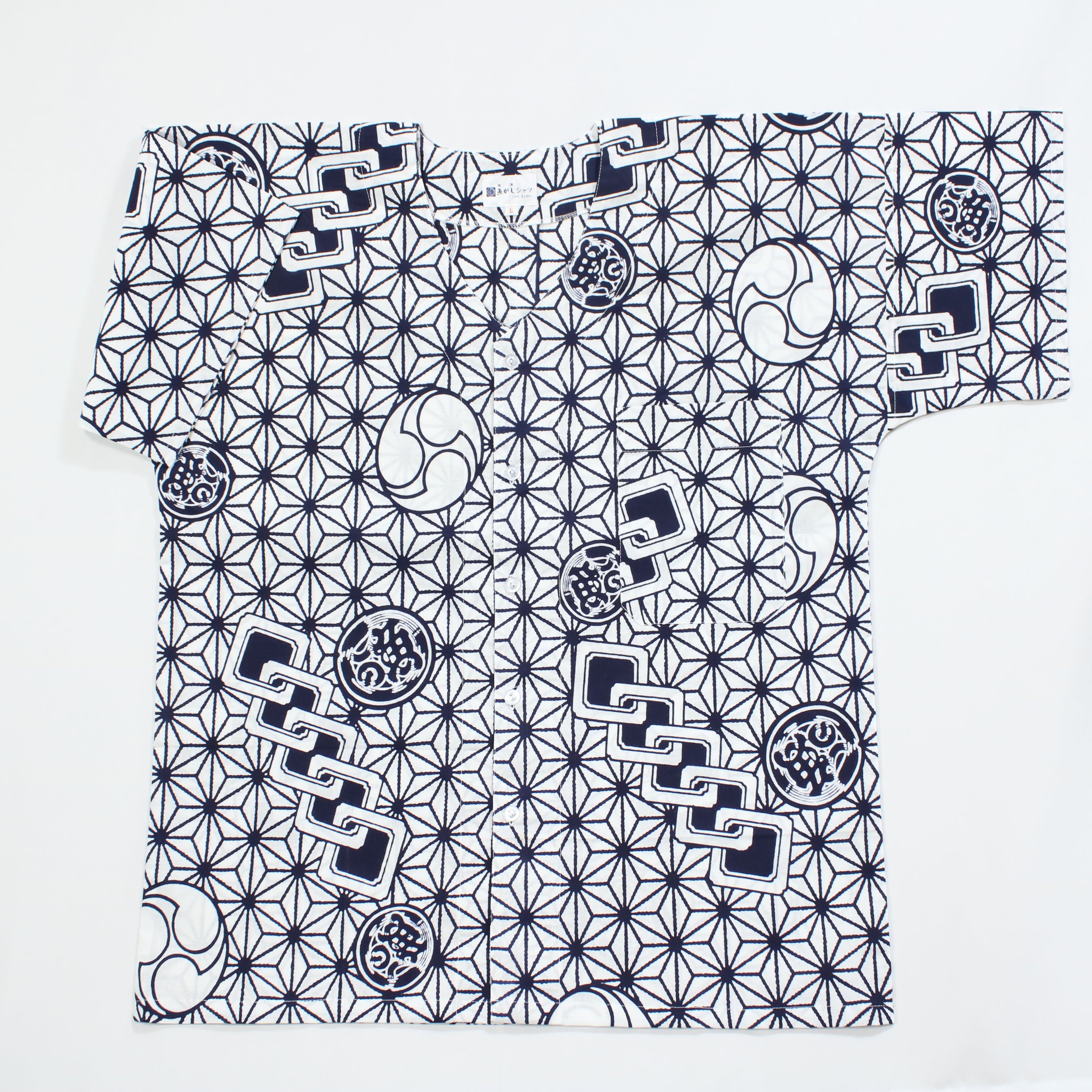 【麻の葉】焼津シャツ／半袖