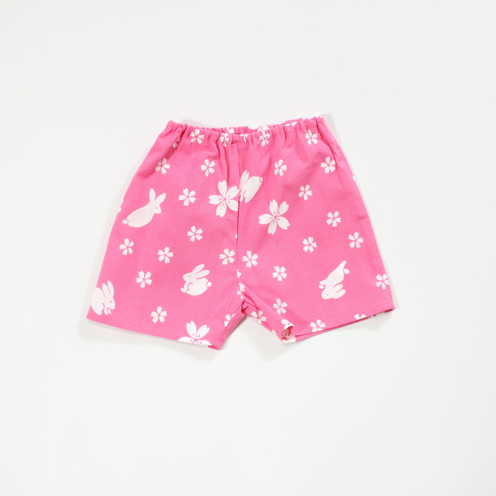 【うさぎに桜】焼津シャツ／上下セット(キッズ)