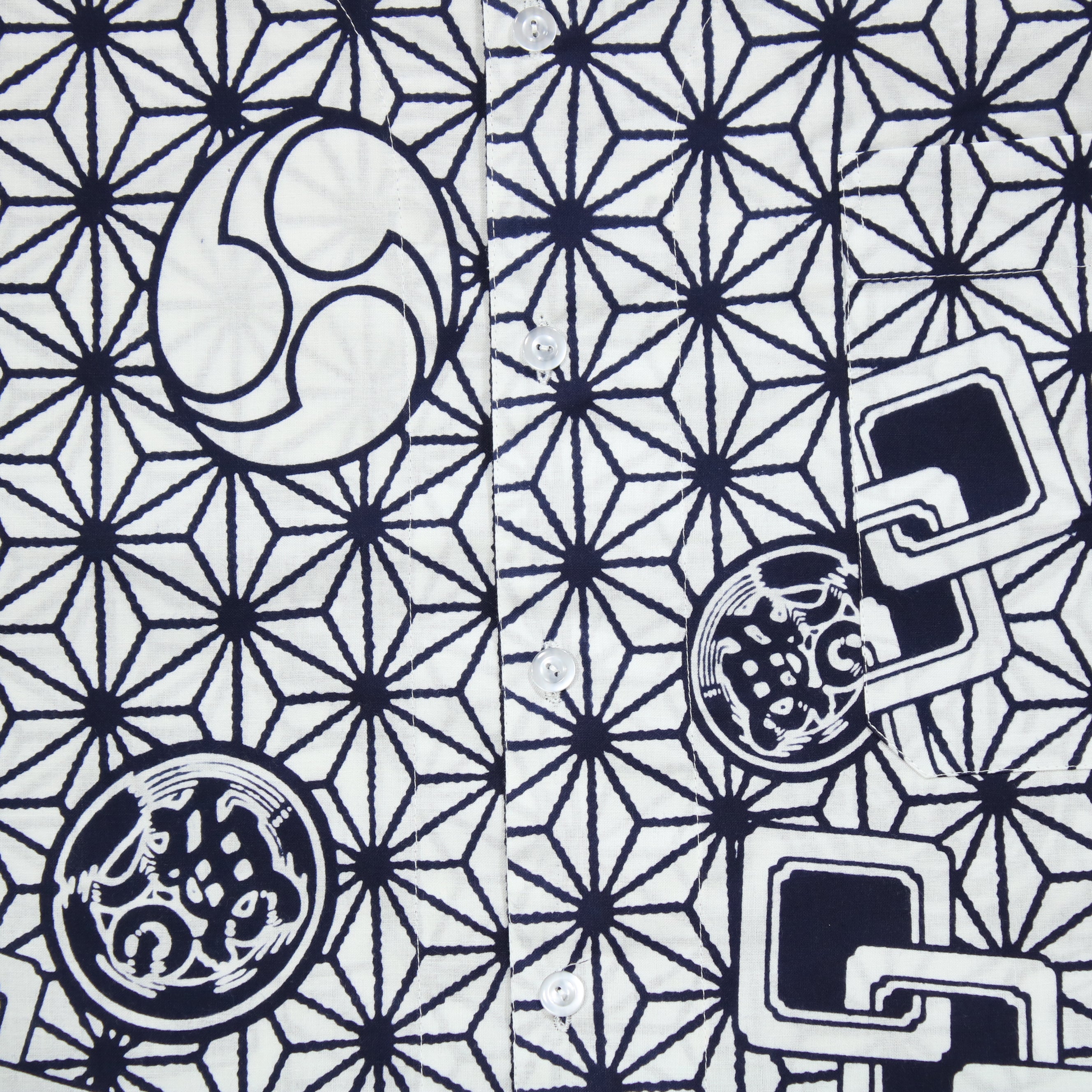 【麻の葉】焼津シャツ／半袖