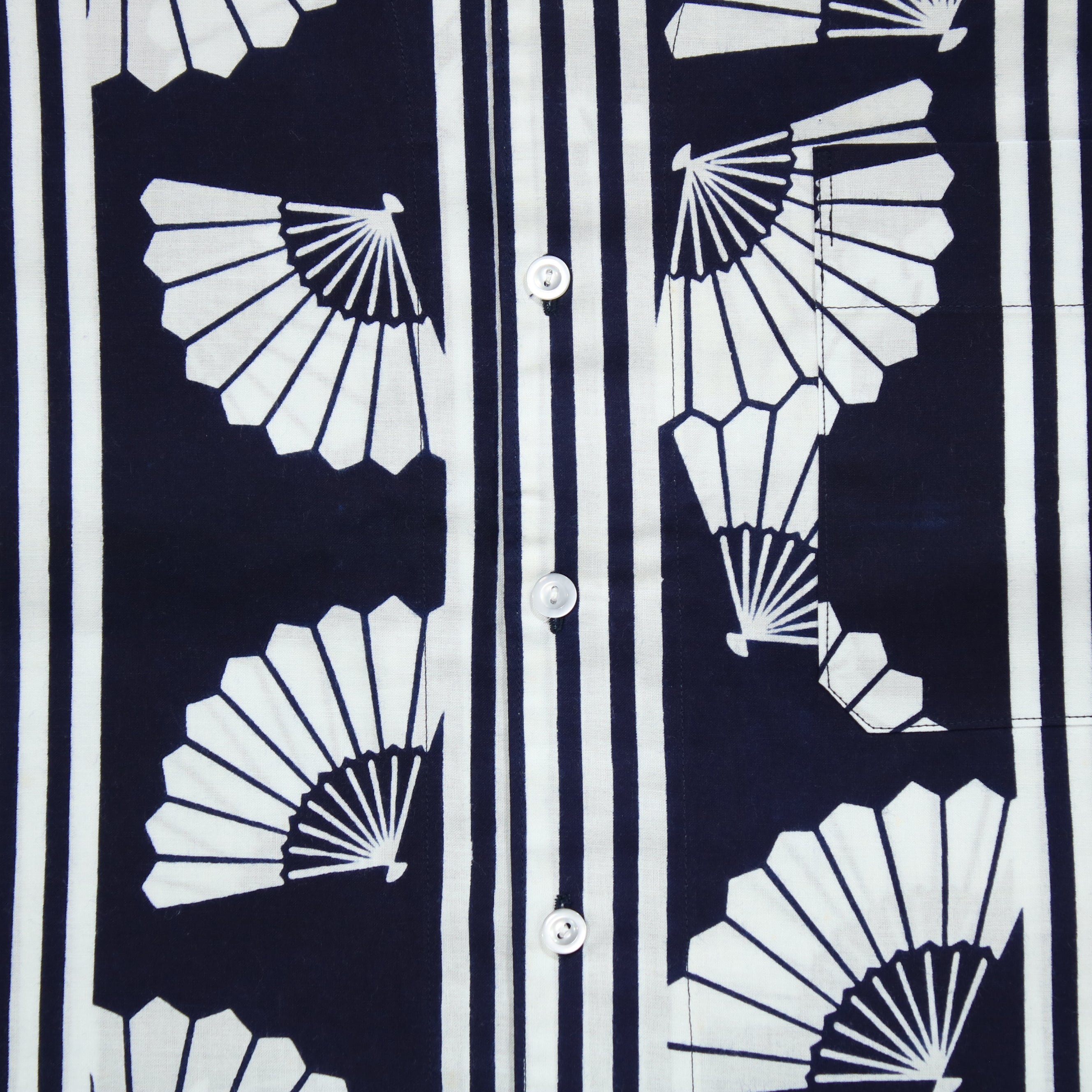 【扇面に吉原つなぎ】焼津シャツ／半袖