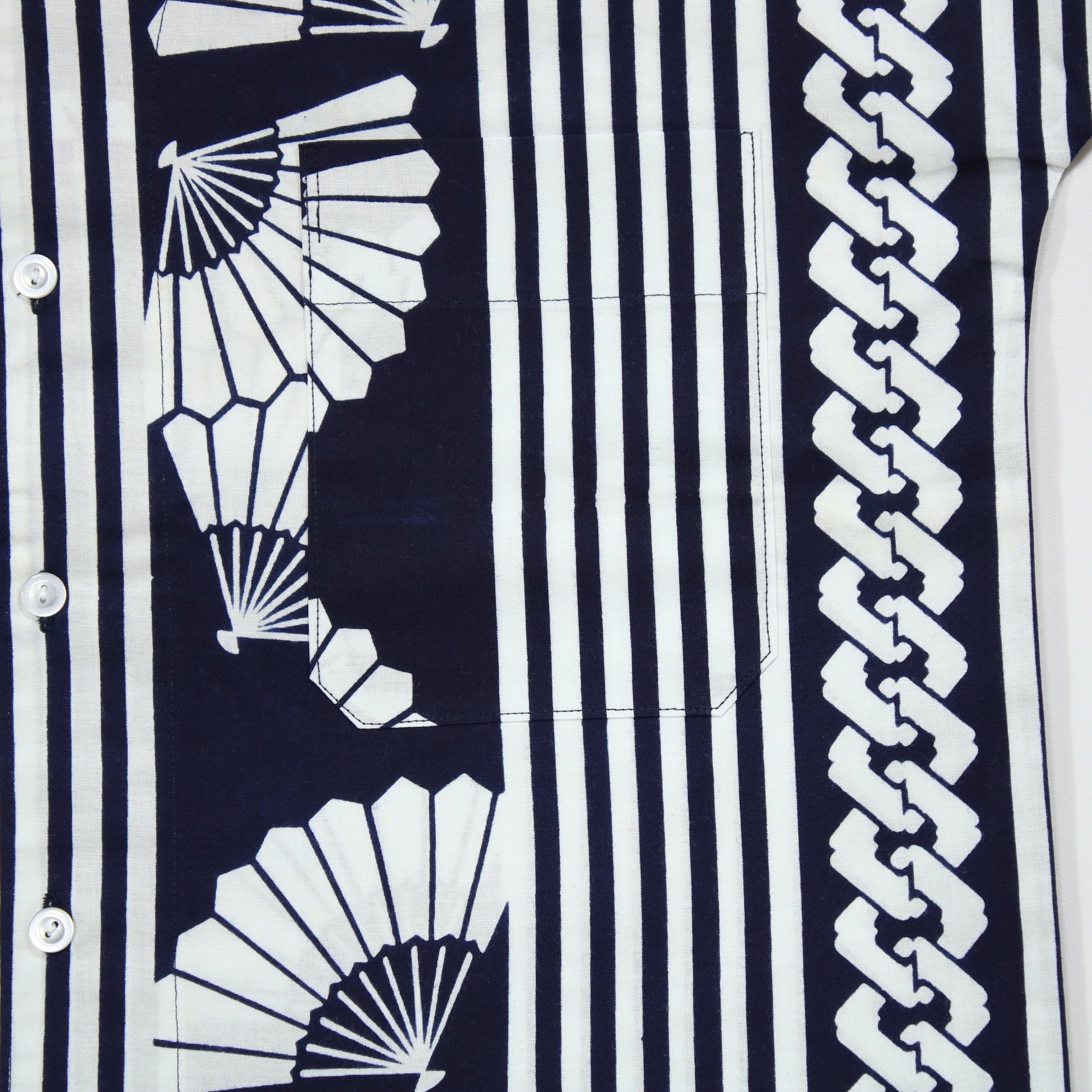 【扇面に吉原つなぎ】焼津シャツ／半袖
