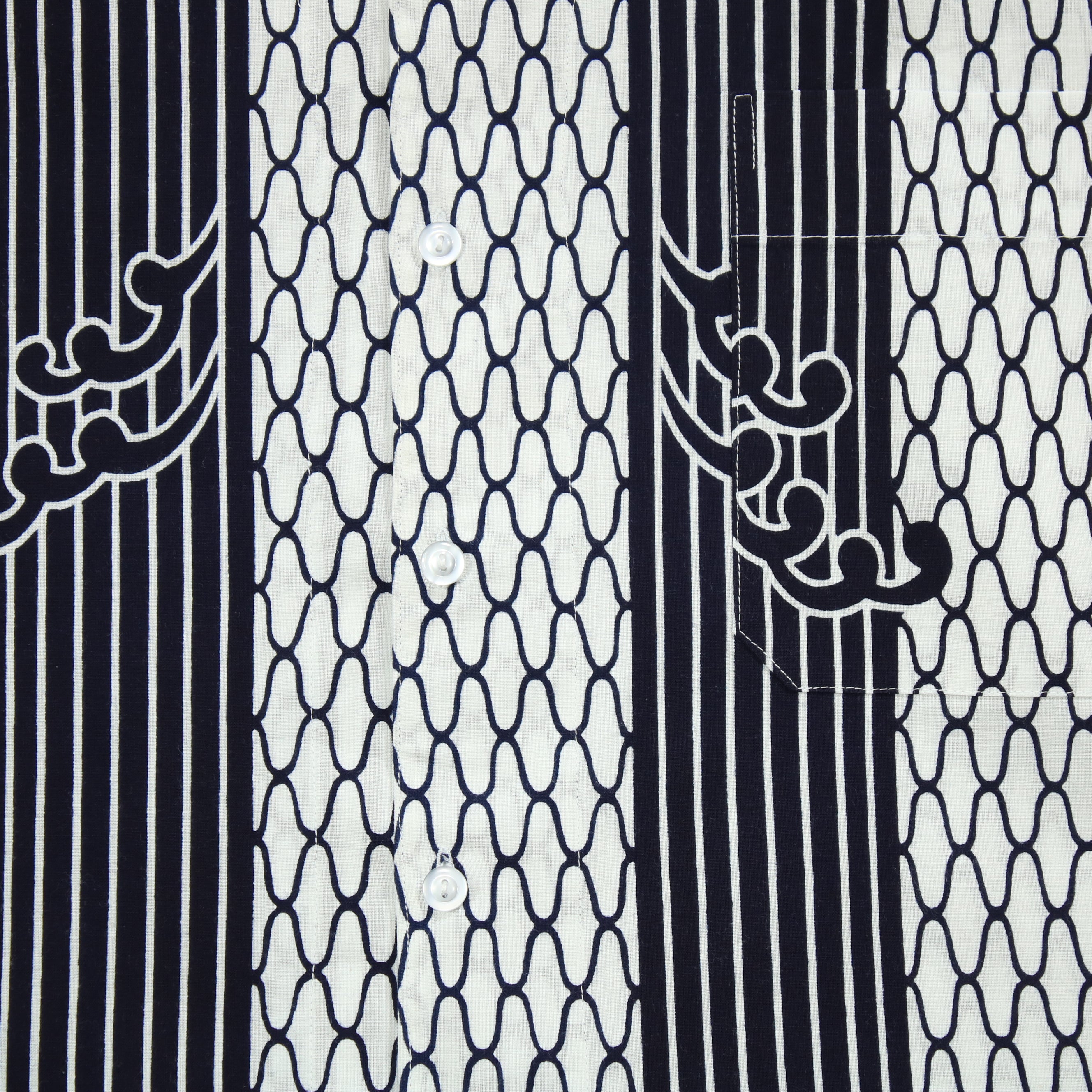 【網代に波】焼津シャツ／半袖