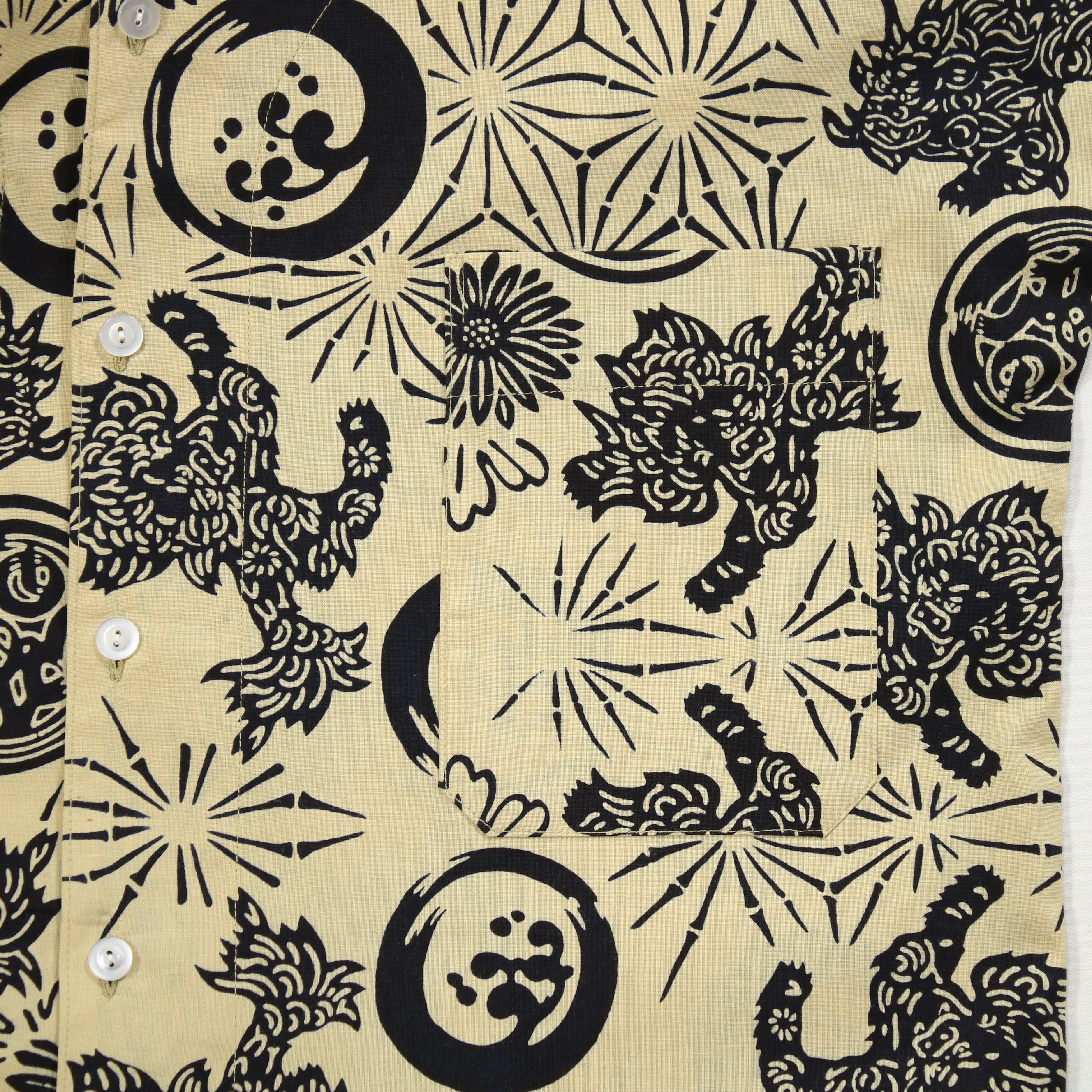 【獅子】焼津シャツ／七分袖