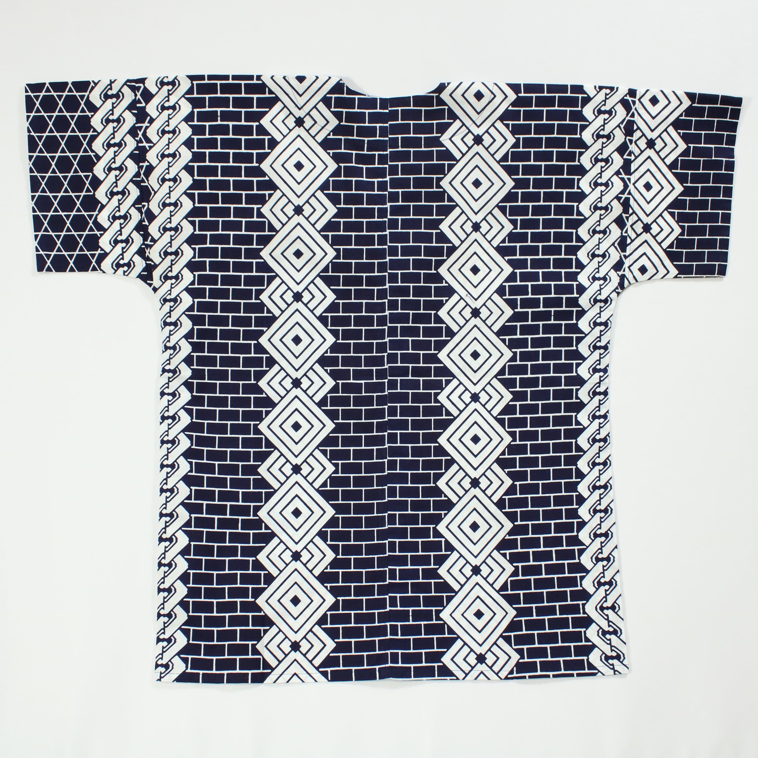 【三枡に吉原つなぎ】焼津シャツ／半袖