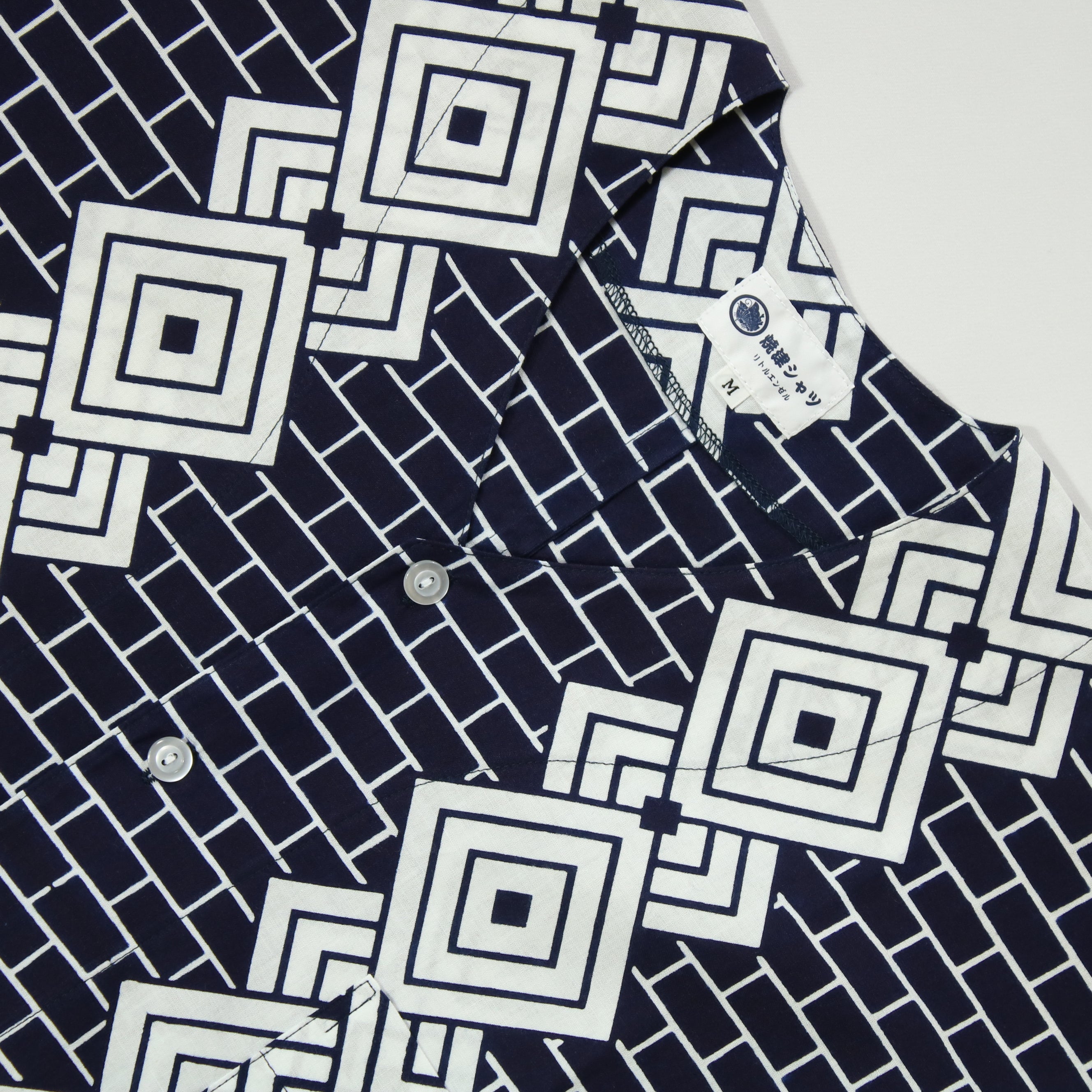 【三枡に吉原つなぎ】焼津シャツ／半袖