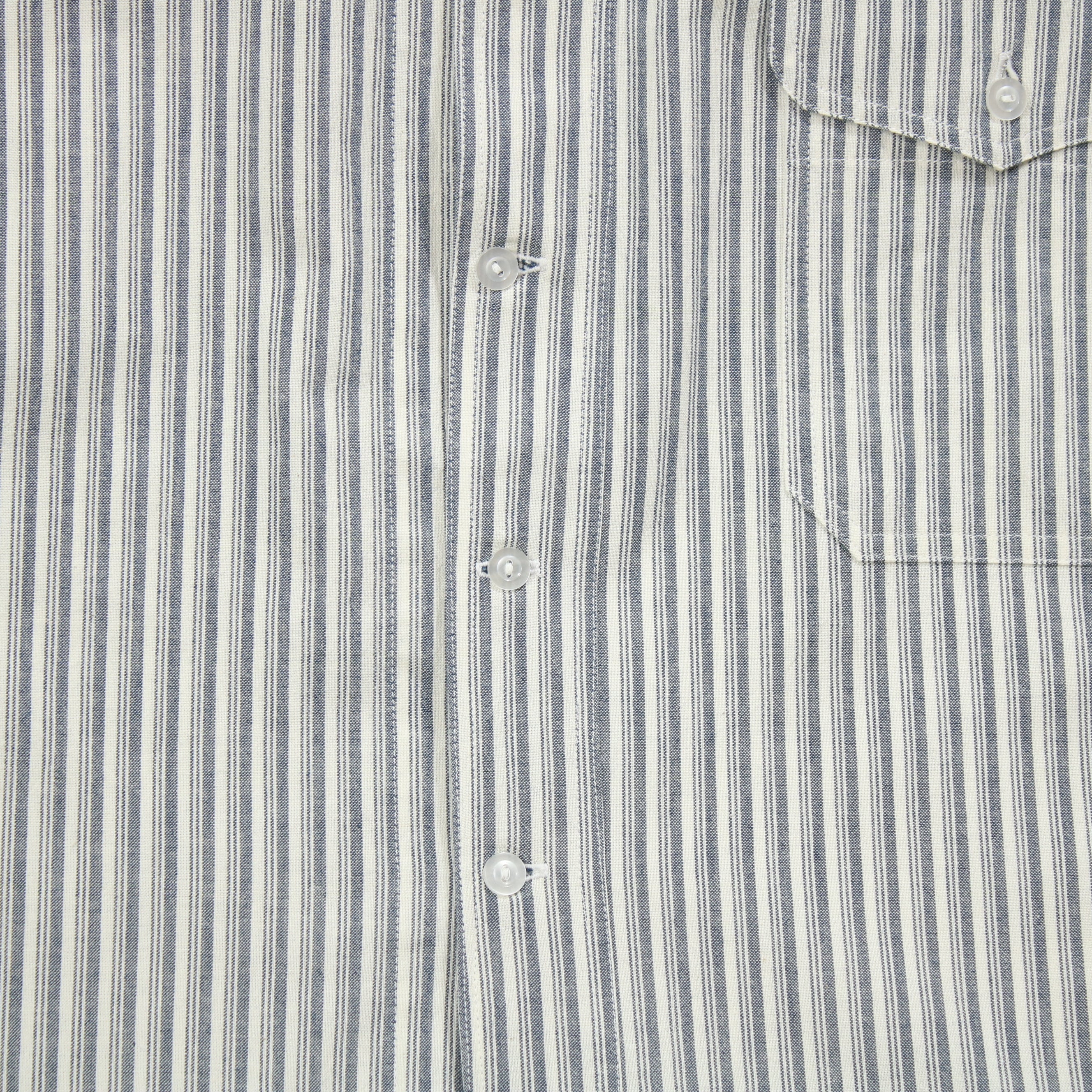 【鰹縞(グレー地)】スタンドカラーシャツ／長袖